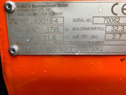 2019 Kubota KX018-4 VK8063 | Graafmachine | Minigraver