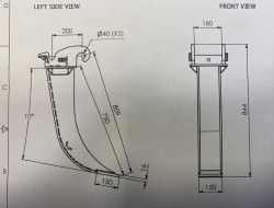 1 VM Banaanbak / Kabelbak 15cm CW05 ADV1034 | Aanbouwdelen | Graafbak