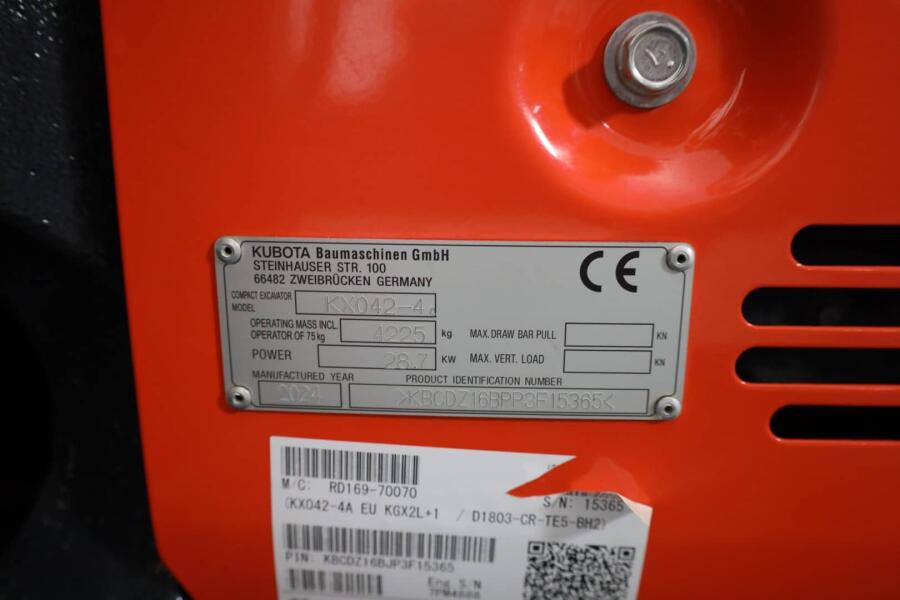 2024 Kubota KX042-4 alpha VV1386 | Graafmachine | Minigraver