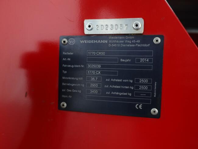 2014 Weidemann 1770 CX50 VK10233 | Wiellader | Mini Shovel